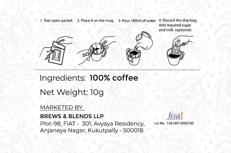 Cosmopolitan Blend | 100% Arabica | Pack of 10 Drip Coffee